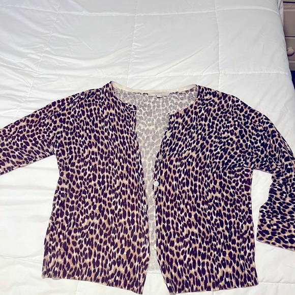 Loft leopard sweater cardigan - Picture 1 of 5